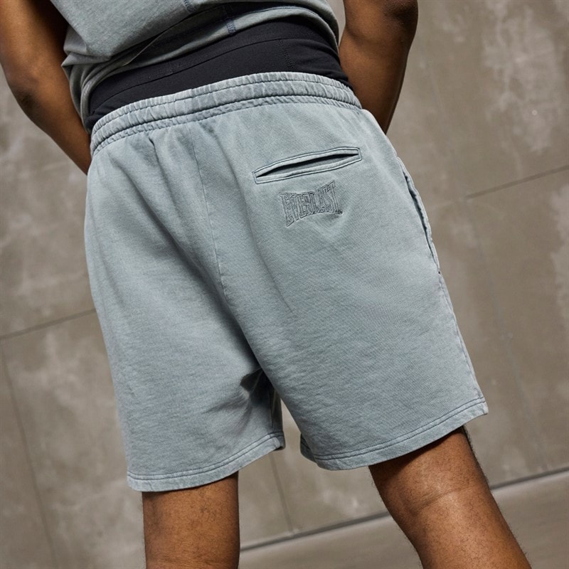 Everlast Mens Washed Sweat Shorts Smoke Blue - Image 4