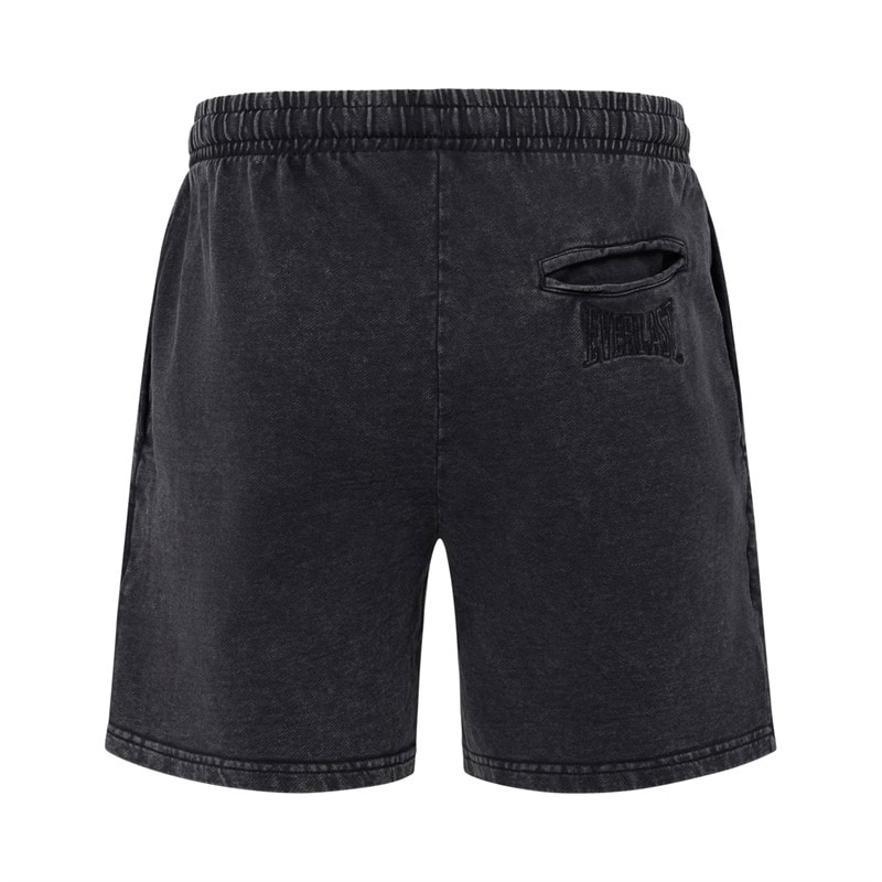 Everlast Mens Washed Sweat Shorts Black Beauty - Image 2