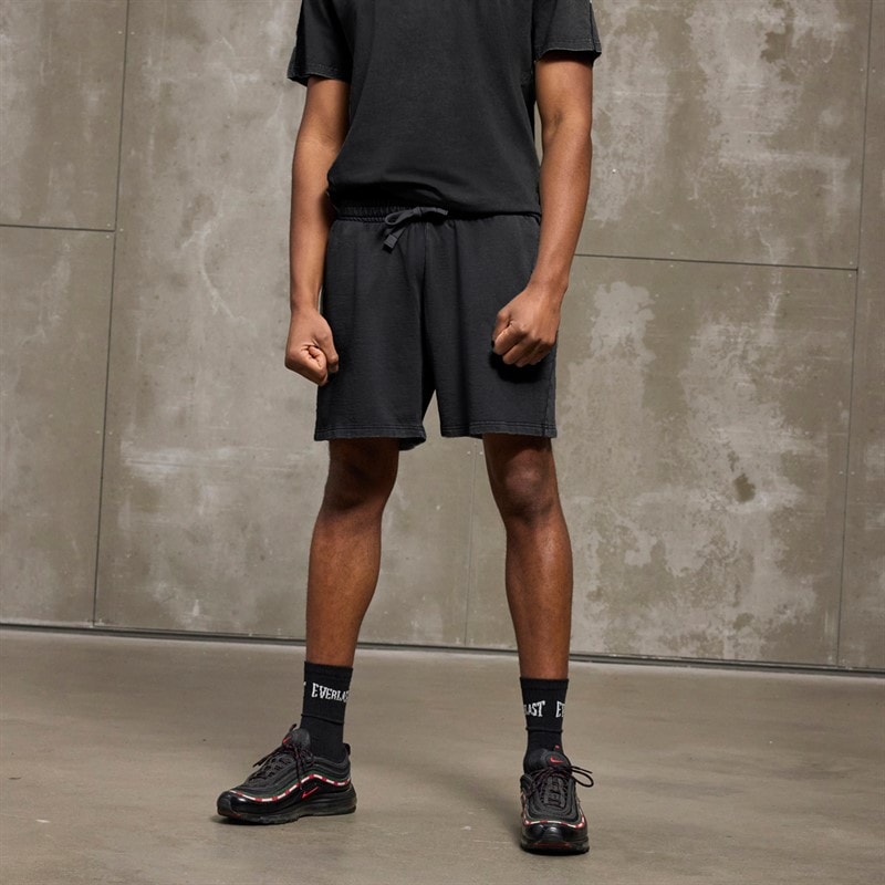 Everlast Mens Washed Sweat Shorts Black Beauty - Image 3