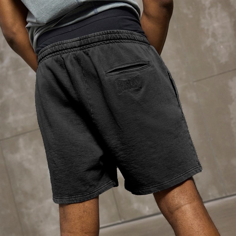 Everlast Mens Washed Sweat Shorts Black Beauty - Image 4