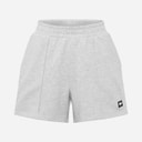 Everlast Womens Wide Pintuck Sweat Shorts Light Grey Melange
