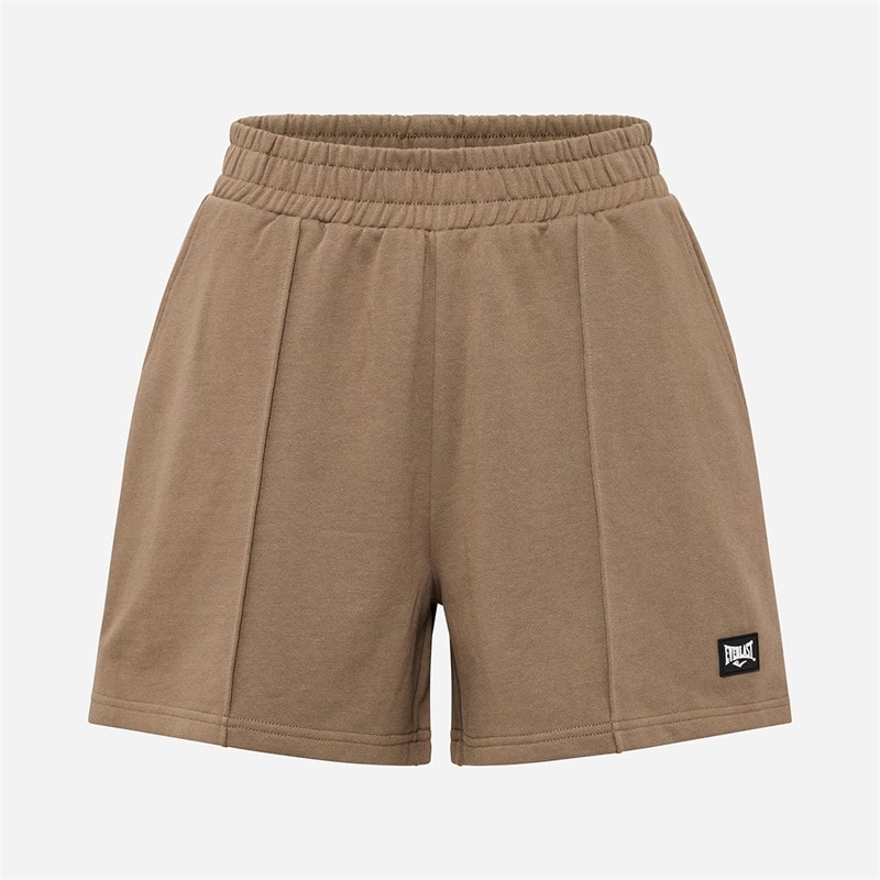 Everlast Womens Wide Pintuck Sweat Shorts Fossil