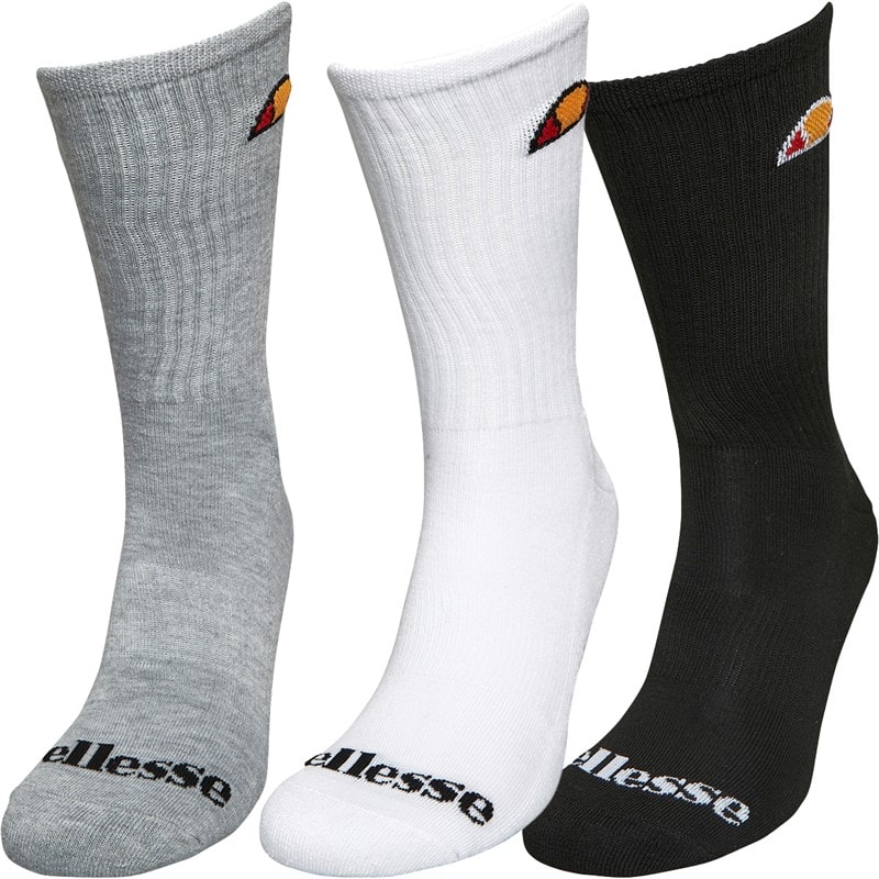 Ellesse Three Pack Crew Socks Multi - Image 2