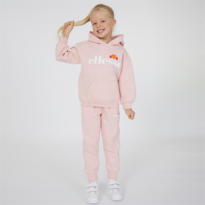 Ellesse Girls Jessica Logo Hoodie And Joggers Set Pink - Image 1