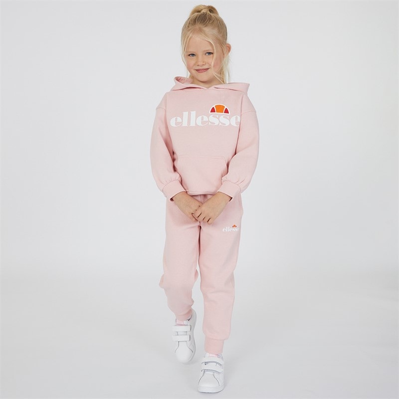 Ellesse Girls Jessica Logo Hoodie And Joggers Set Pink - Image 3