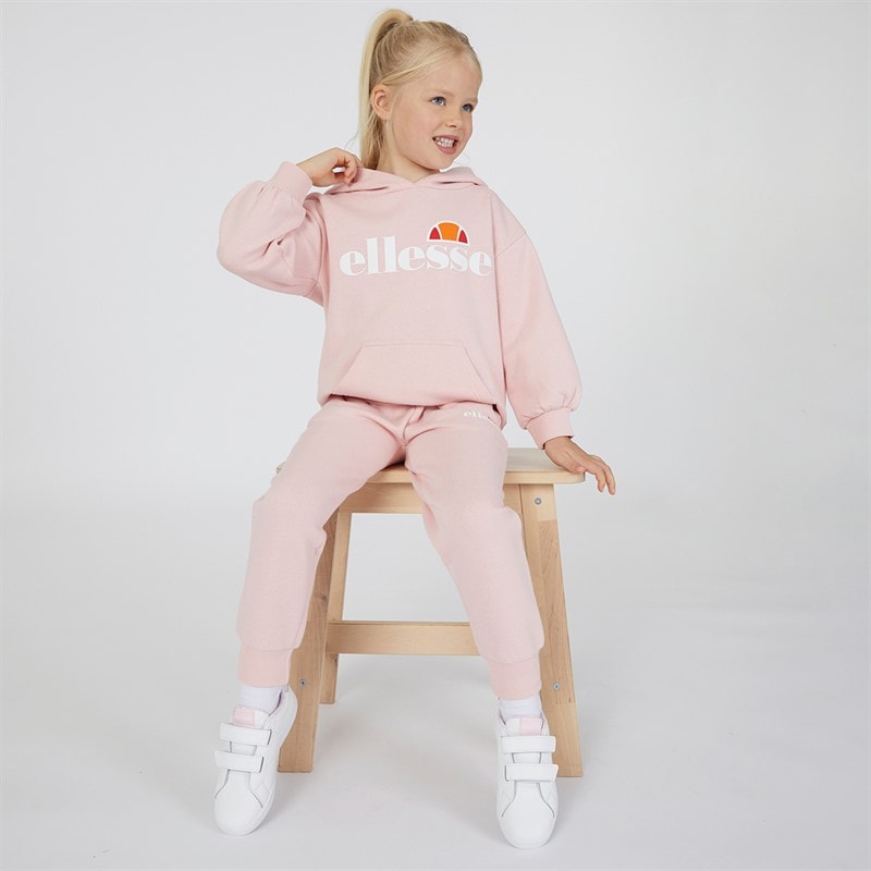 Ellesse Girls Jessica Logo Hoodie And Joggers Set Pink - Image 4