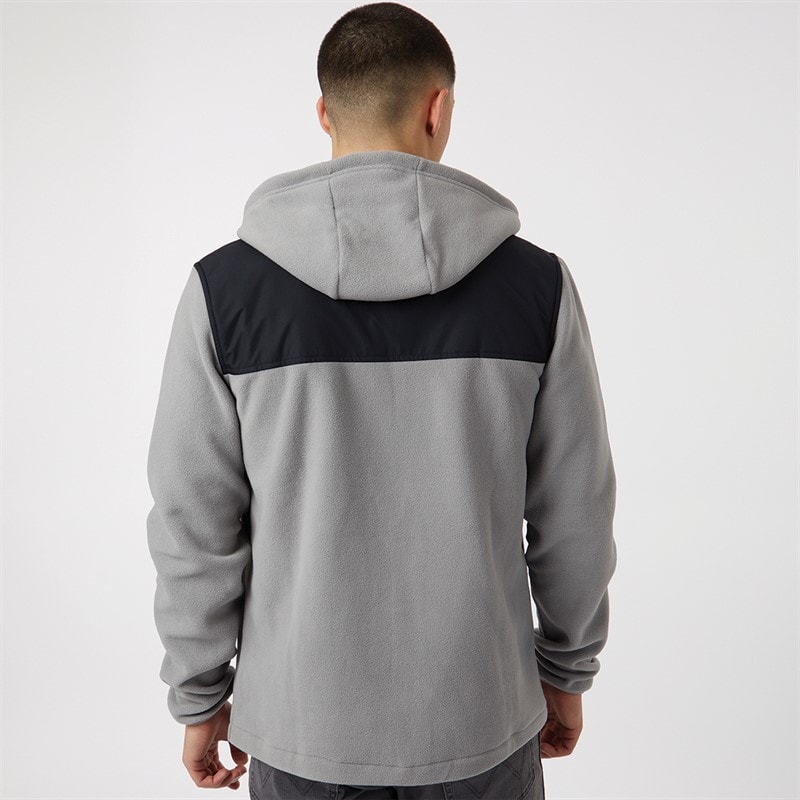 Ellesse Mens Drago Hooded Fleece Jacket Light Grey - Image 2
