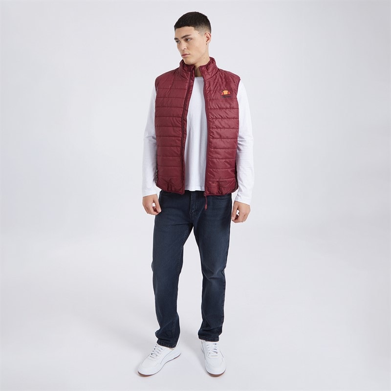 Ellesse Mens Portina Gilet Burgundy - Image 4