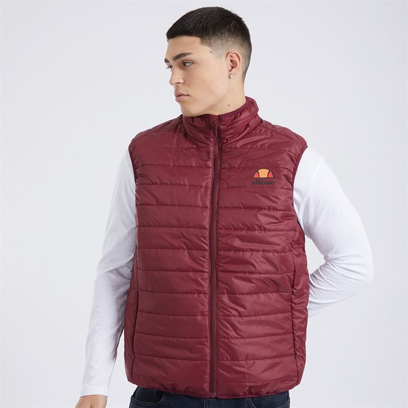 Ellesse Mens Portina Gilet Burgundy - Image 5