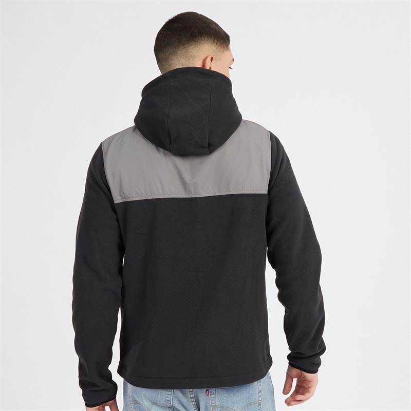 Ellesse Mens Drago Hooded Fleece Jacket Black - Image 2