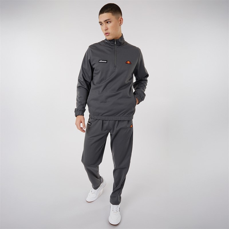 Ellesse Mens Ferrari Poly Tracksuit Dark Grey - Image 3