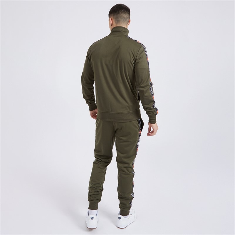 Ellesse Mens Giraldo Taped Poly Tracksuit Khaki - Image 2
