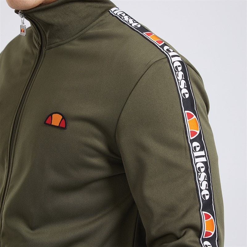 Ellesse Mens Giraldo Taped Poly Tracksuit Khaki - Image 3