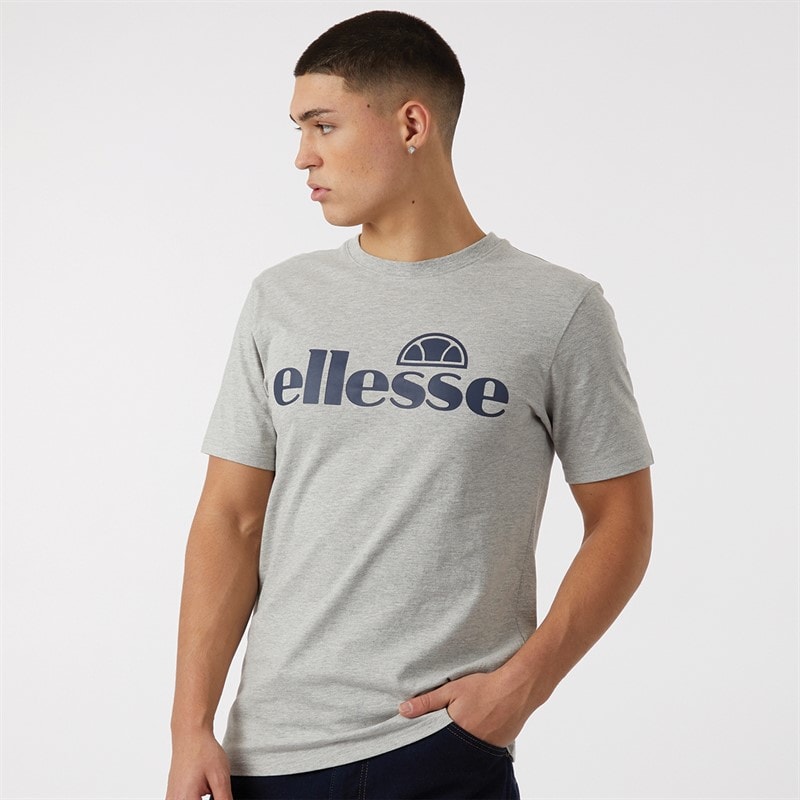 Ellesse Mens Cleffios Logo T-Shirt Grey Marl - Image 1