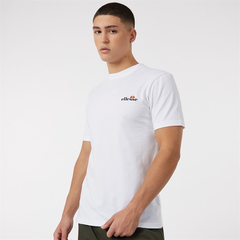Ellesse Mens Benzina Heritage Back Logo T-Shirt White - Image 2