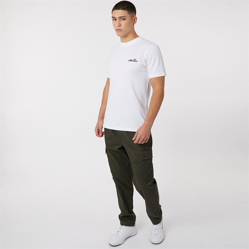 Ellesse Mens Benzina Heritage Back Logo T-Shirt White - Image 3