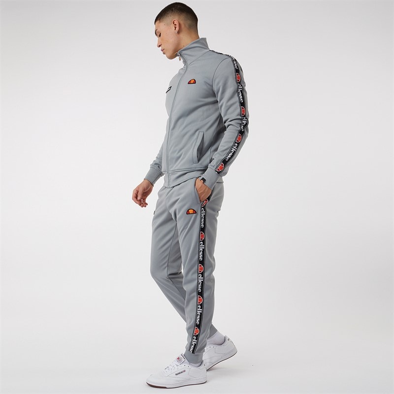 Ellesse Mens Giraldo Taped Poly Tracksuit Grey - Image 3