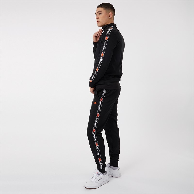 Ellesse Mens Giraldo Taped Poly Tracksuit Black - Image 3