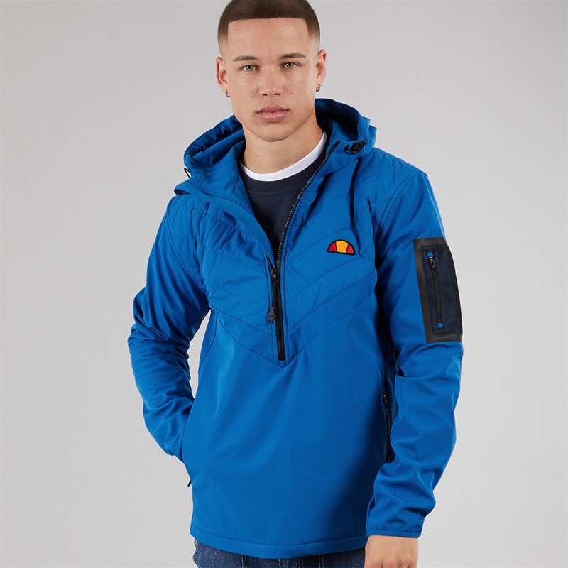 Ellesse Mens Angiolo Hybrid Half Zip Jacket Blue - Image 3