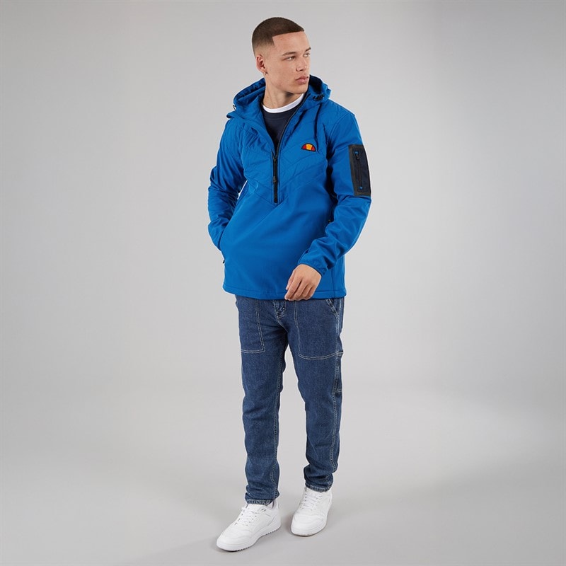 Ellesse Mens Angiolo Hybrid Half Zip Jacket Blue - Image 4