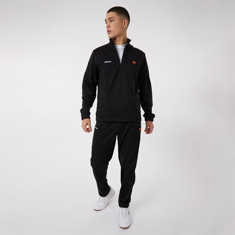 Ellesse Mens Ferrari Poly Tracksuit Black - Image 3