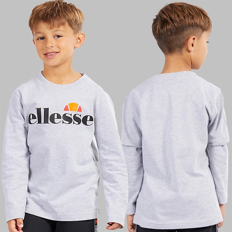 Ellesse Boys Dominic Hoodie T-Shirt And Joggers Set Black/Grey - Image 2