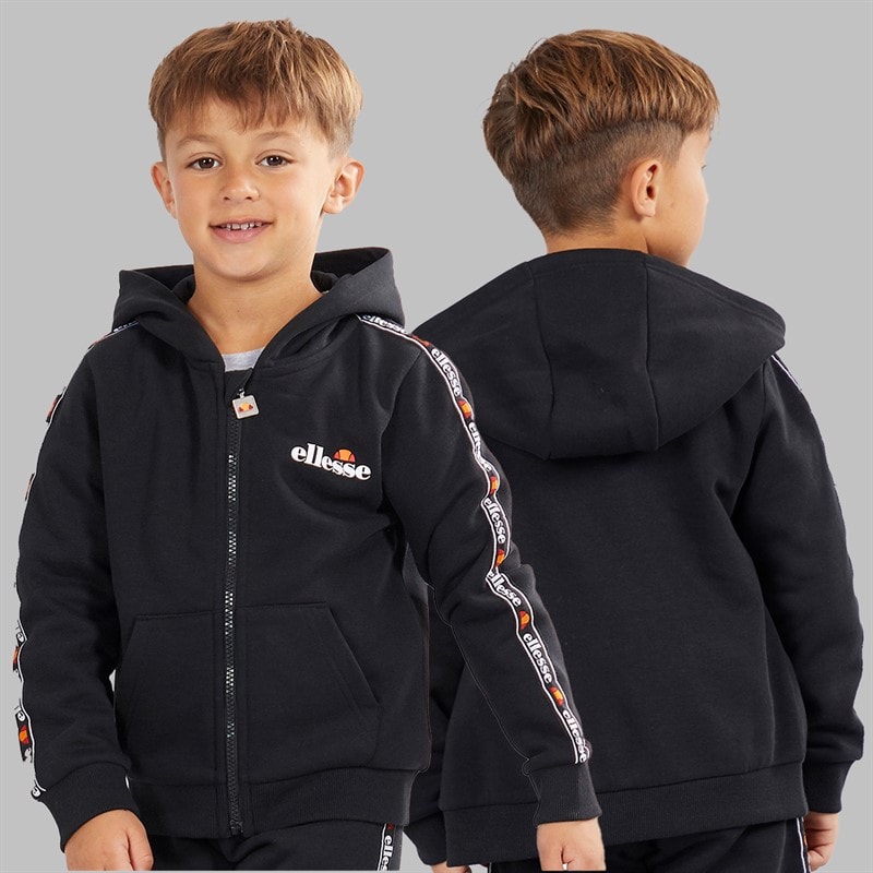 Ellesse Boys Dominic Hoodie T-Shirt And Joggers Set Black/Grey - Image 3