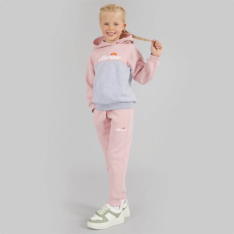 Ellesse Girls Dana Tracksuit Pink/Grey - Image 1