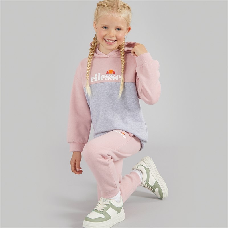 Ellesse Girls Dana Tracksuit Pink/Grey - Image 3