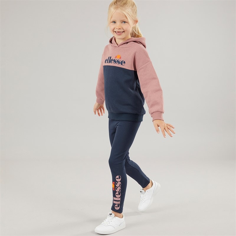 Ellesse Girls Maria Logo Tracksuit Rose/Navy - Image 1