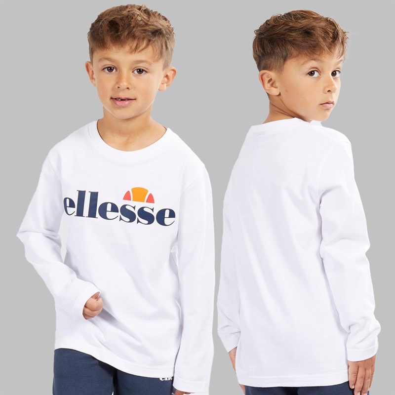 Ellesse Boys Harrison Hoodie T-Shirt And Joggers Set Blue/White - Image 2