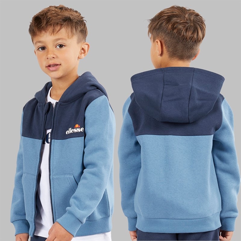 Ellesse Boys Harrison Hoodie T-Shirt And Joggers Set Blue/White - Image 4