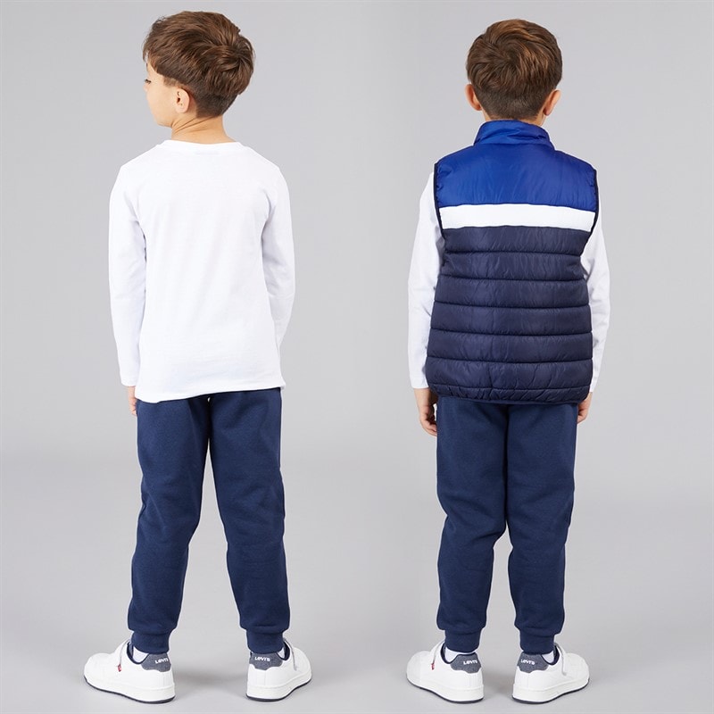 Ellesse Boys Jacob Gilet T-Shirt And Joggers Set Navy - Image 2
