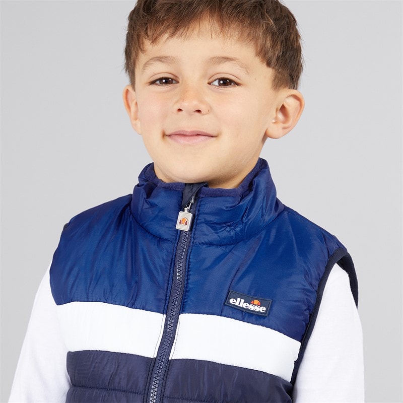 Ellesse Boys Jacob Gilet T-Shirt And Joggers Set Navy - Image 3