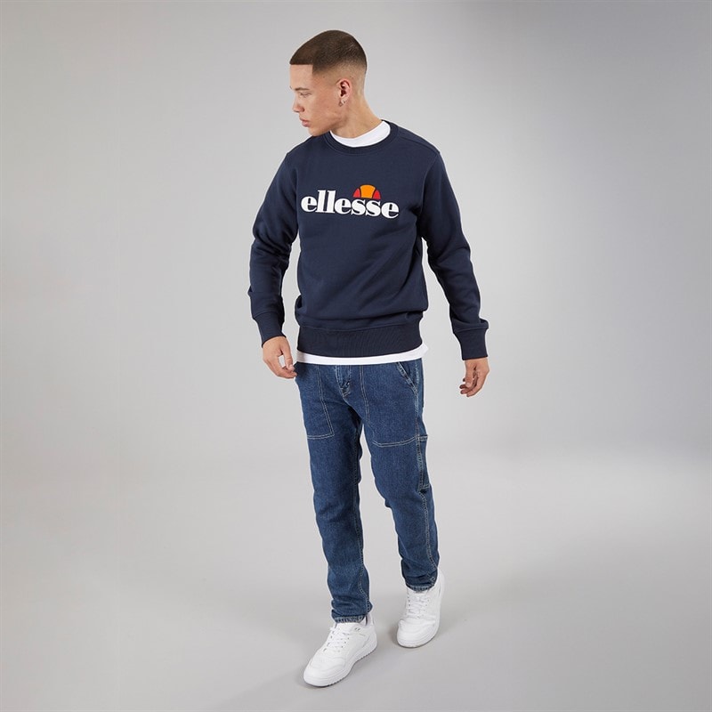 Ellesse Mens Sikanni Sweatshirt Navy - Image 3