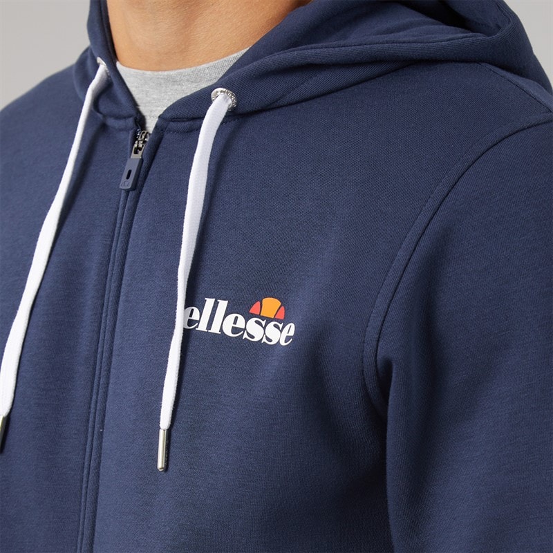 Ellesse Mens Klemerio Full Zip Hoodie Navy - Image 3
