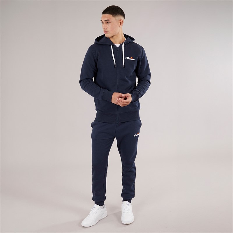 Ellesse Mens Klemerio Full Zip Hoodie Navy - Image 4