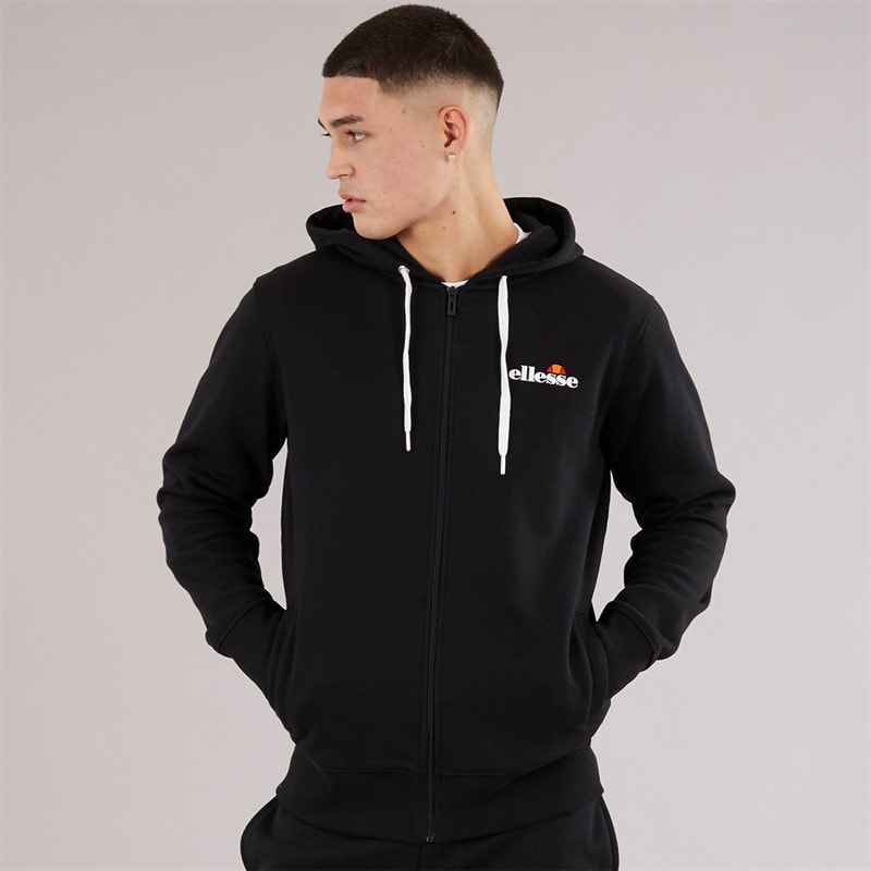 Ellesse Mens Klemerio Full Zip Hoodie Black - Image 1