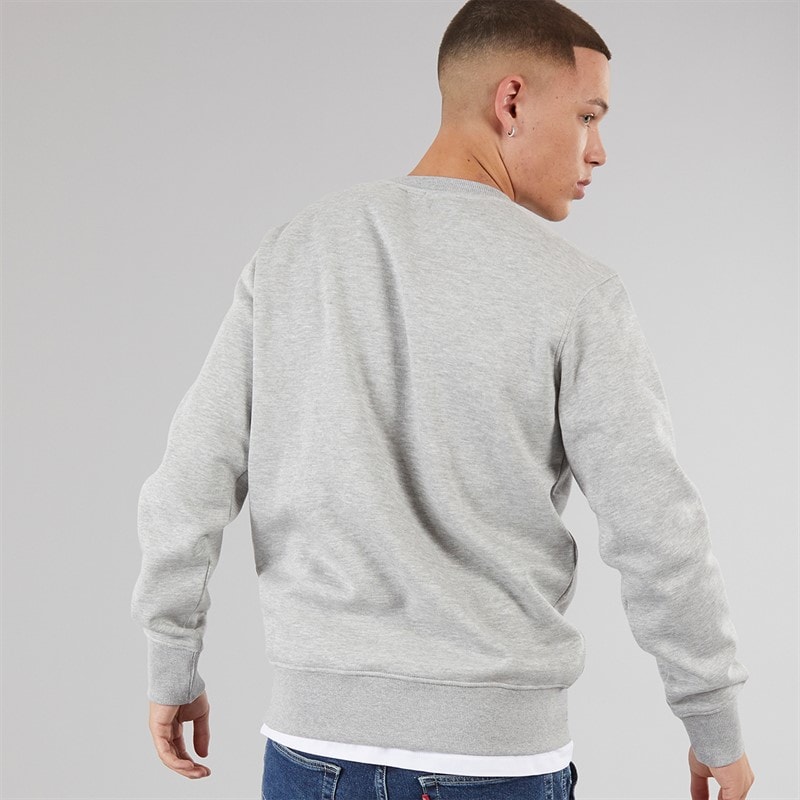 Ellesse Mens Sikanni Sweatshirt Light Grey Marl - Image 2
