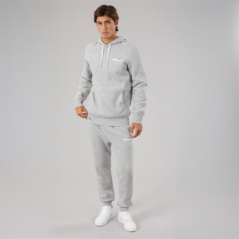 Ellesse Mens Giffone Hoodie Light Grey Marl - Image 4