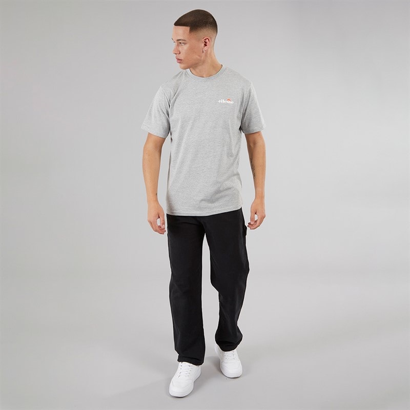 Ellesse Mens Benzina Heritage Back Logo T-Shirt Grey Marl - Image 3