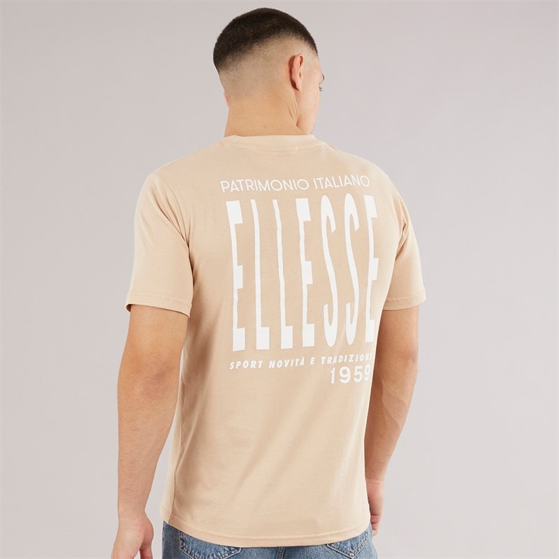 Ellesse Mens Retanna Back Logo T-Shirt Natural - Image 3