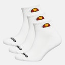 Ellesse Kids Three Pack Quarter Socks White