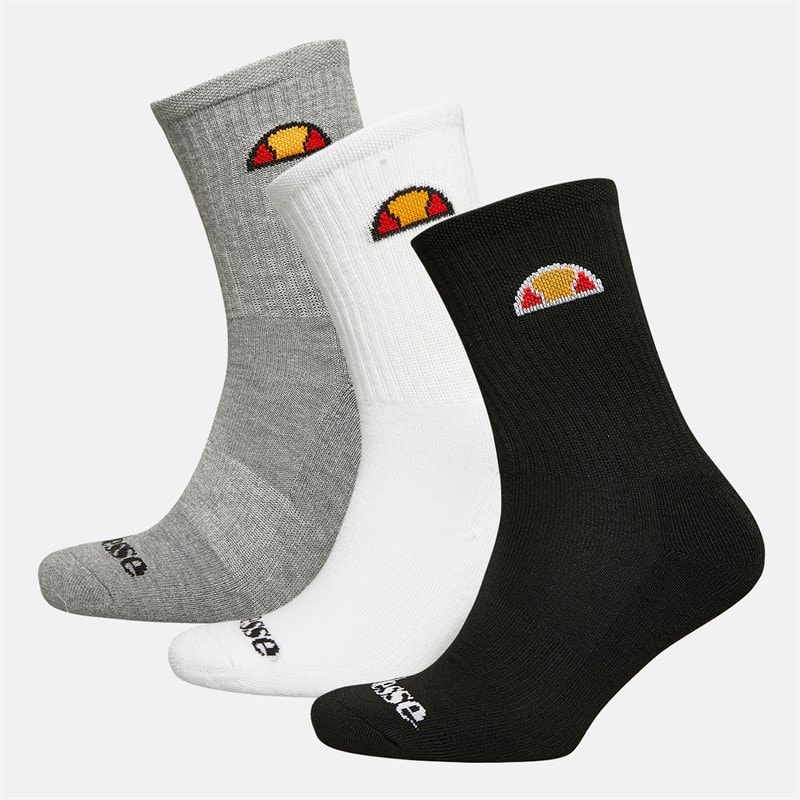 Ellesse Kids Three Pack Crew Socks Multi - Image 1