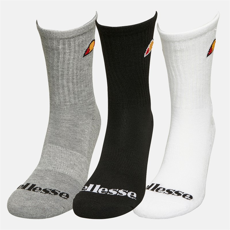 Ellesse Kids Three Pack Crew Socks Multi - Image 2