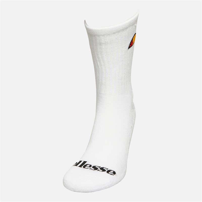 Ellesse Kids Three Pack Crew Socks White - Image 2