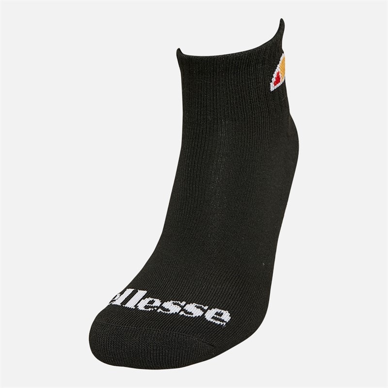 Ellesse Kids Three Pack Quarter Socks Black - Image 2