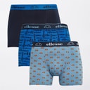 Ellesse Mens Three Pack Boxer Trunks Blue/Navy
