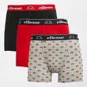 Ellesse Mens Three Pack Boxer Trunks Black/Grey/Red