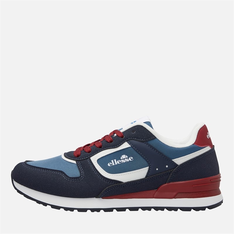 Ellesse Mens Harvey Dante 001 Trainers Navy/Red - Image 1